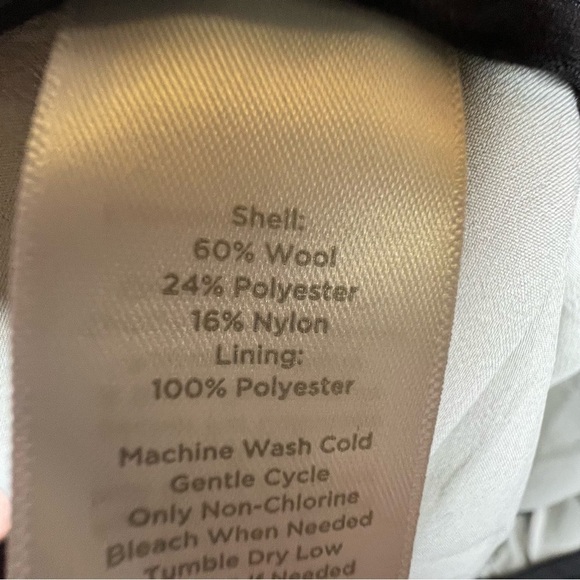 Talbots RSVP Wool Tweed Sequin Pants Grey Silver Metallic Size 16P NWT - Picture 8 of 9